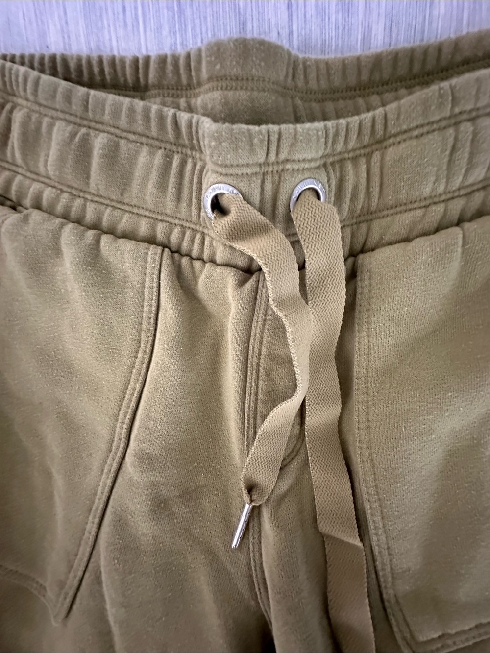 Olive Green Cargo Sweatpants - Picture 6 of 7